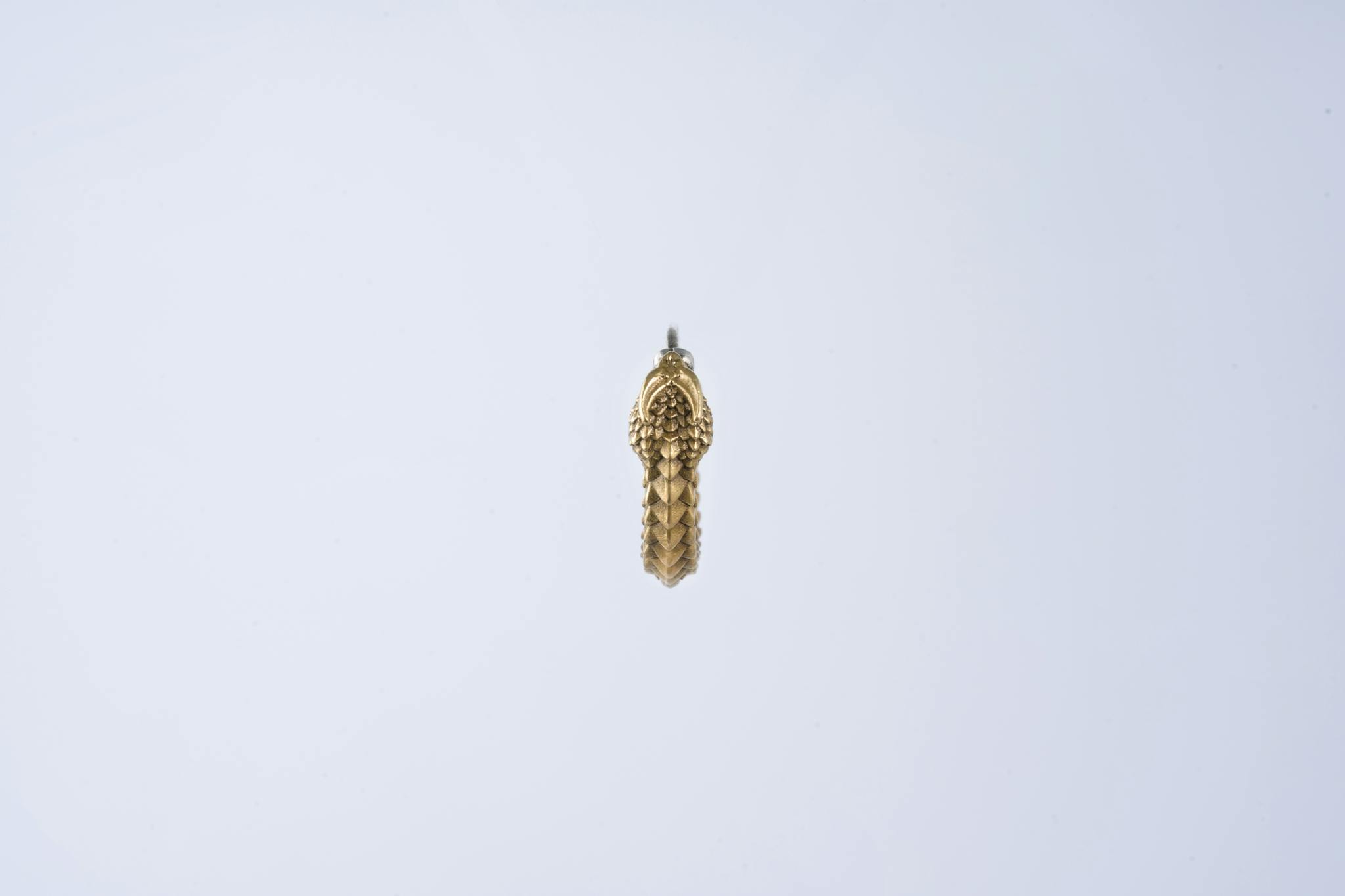 Elegant gold earring displayed on a clean white background, perfect for jewelry advertisements.